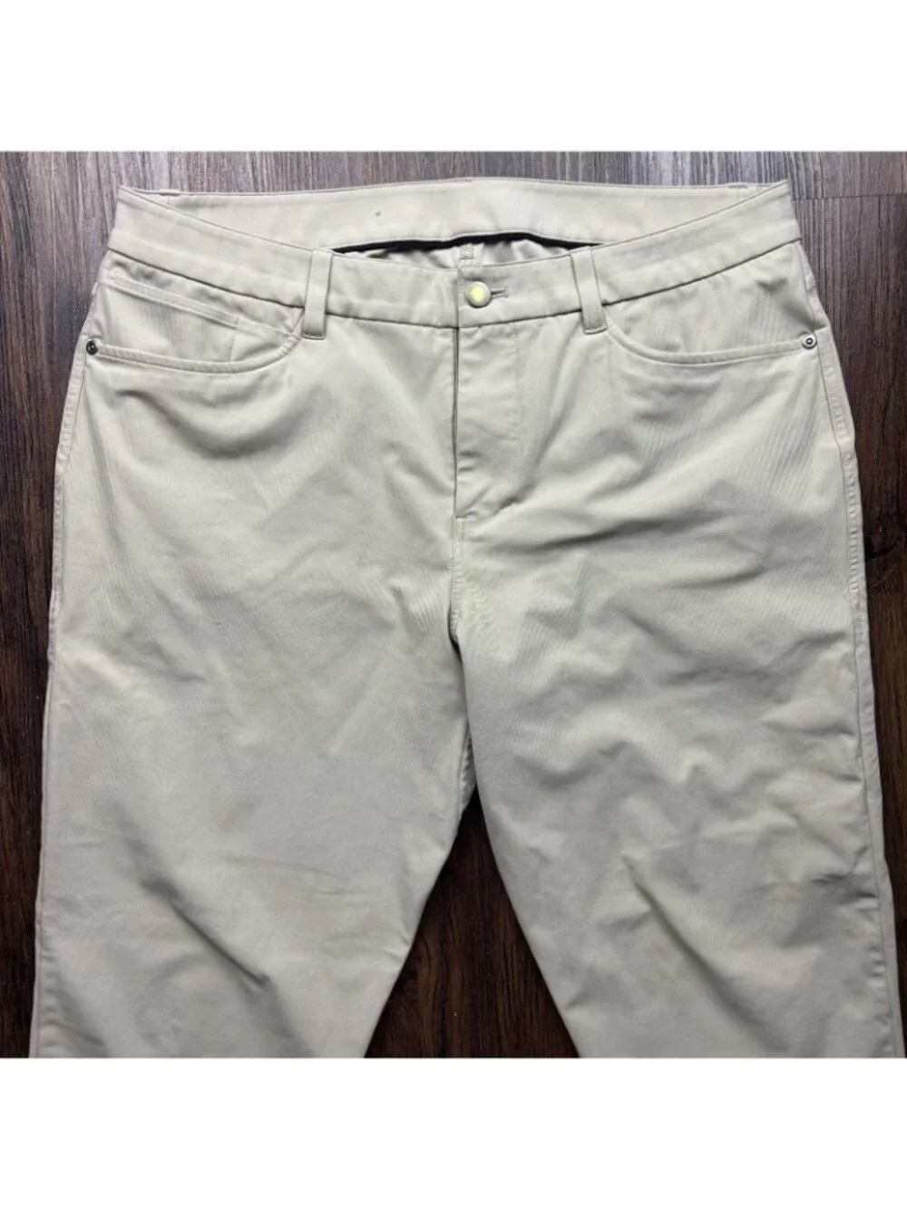 Lululemon Pants Mens 34x28 Khaki ABC Classic Fit Warpstream 5 Pocket Preppy